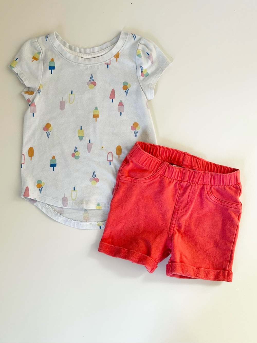 Cat & Jack Toddler Girls Ice Cream Two Piece Outfit Set